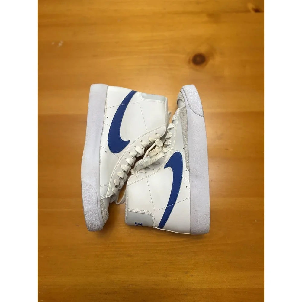 Nike Blazer Mid 77 Vintage Kids Sneakers White Blue DA4086-100 Size 3.5Y